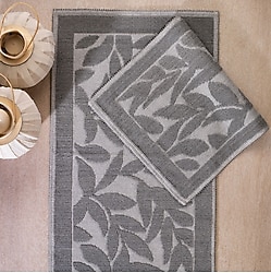 Schafer Home Leaf Gri 2'li Banyo Paspası