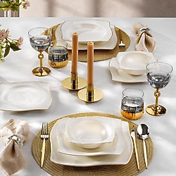 Schafer Bety Gold 48 Parça 12 Kişilik Yemek Takımı