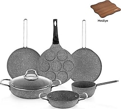 Schafer Breakfast Gri 7 Parça Pişirme Seti