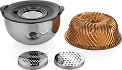 Schafer Cakehaus 6 Parça Bronz Döküm Kek Kalıbı ve Hazırlık Seti