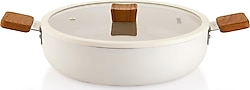 Schafer Ceramoni 28 cm Seramik Basık Tencere