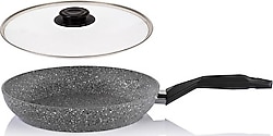 Schafer Cory Cam Kapaklı Yanmaz Yapışmaz 24 cm Granit Tava