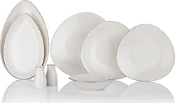 Schafer Dina Platin 56 Parça 12 Kişilik Yemek Takımı