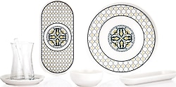 Schafer Evelynn Siyah02 32 Parça 6 Kişilik Kahvaltı Takımı