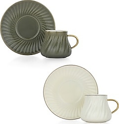 Schafer Glossy Asorti03 6 Kişilik Kahve Fincan Takımı