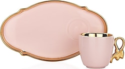 Schafer Goldie Pembe01 6 Kişilik Kahve Fincan Takımı