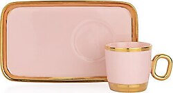 Schafer Goldie Pembe04 6 Kişilik Kahve Fincan Takımı