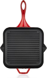 Schafer Guss Chef Kare Kırmızı 28 cm Döküm Izgara Tavası