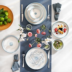 Schafer Iconic Mavi 24 Parça 6 Kişilik Yemek Takımı