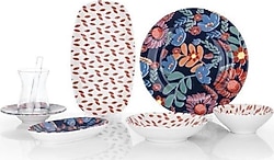 Schafer Sophie KMZ01 Kırmızı 32 Parça 6 Kişilik Kahvaltı Takımı