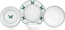 Schafer Lanis Yeşil03 24 Parça 6 Kişilik Yemek Takımı