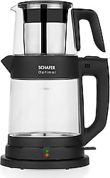 Schafer Optimal 1800 W Cam Siyah Çay Makinesi
