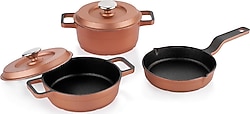 Schafer Retro Cast Rosegold 5 Parça Mini Döküm Tencere Seti
