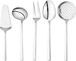 Schafer Steely Gümüş01 5 Parça Çelik Servis Seti