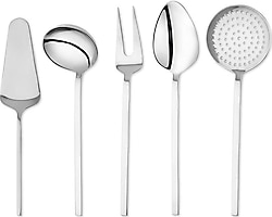Schafer Steely Gümüş02 5 Parça Çelik Servis Seti