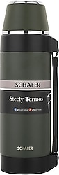 Schafer Steely Yeşil 1.5 lt Çelik Termos