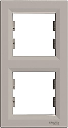 Schneider EPH5810269 Asfora Dikey İkili Bronz Priz Çerçevesi
