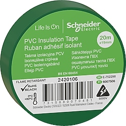Schneider Thorsman 2420106 19 mm x 20 m Yeşil Elektrik Bandı
