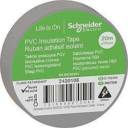 Schneider Thorsman 2420108 19 mm x 20 m Gri Elektrik Bandı