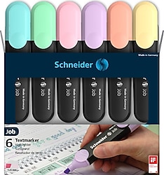 Schneider Job 150 6'lı Pastel Fosforlu Kalem Seti