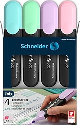 Schneider Pen Job 150 4'lü Pastel Fosforlu Kalem