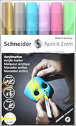 Schneider 310 2 mm 6 Renk Akrilik Marker Kalem Set 2
