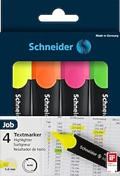 Schneider Pen Job 150 4'lü Fosforlu Kalem Seti