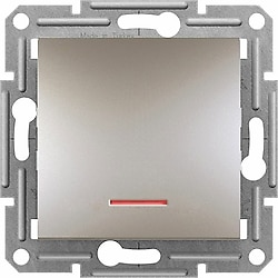 Schneider EPH1400169 Asfora Sıva Altı Işıklı Çerçevesiz Bronz Anahtar Priz