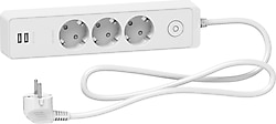 Schneider Unica ST943U1W Anahtarlı 2 USB'li 3'lü 1.5 m Grup Priz