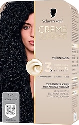 Schwarzkopf Creme Supreme 1.1 Soğuk Siyah Saç Boyası