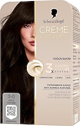 Schwarzkopf Creme Supreme 3.0 Koyu Kestane Saç Boyası