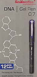 Scrikss Dna Jel 0.7 mm 12'li Mavi Tükenmez Kalem