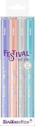 Scrikss Festival 0.7 mm Pastel 4'lü Jel Kalem