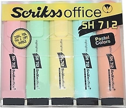 Scrikss SH712 Pastel 5'li Fosforlu Kalem