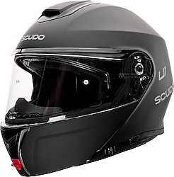 Scudo U1 Mat Siyah Çene Açılır Motor Kaskı