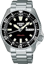 Seiko 5 Sports SKX SRPL85 Çelik Kordon Siyah Erkek Kol Saati