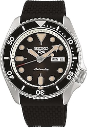 Seiko 5 Sports SKX SRPD73K2 Silikon Kordon Siyah-Bej Erkek Kol Saati