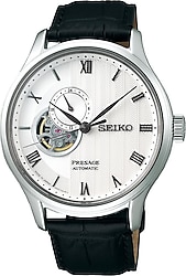 Seiko Presage Japanese Garden Semi-Skeleton SSA379 Deri Kordon Siyah Erkek Kol Saati