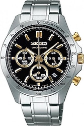 Seiko SBTR015 Çelik Kordon Siyah-Altın Erkek Kol Saati