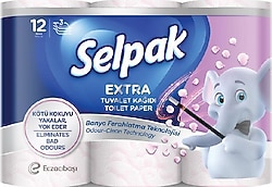 Selpak Extra Banyo Ferahlatma 12'li Tuvalet Kağıdı