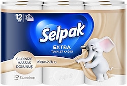 Selpak Extra Kaşmir Özlü 12'li Tuvalet Kağıdı