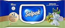 Selpak Organik Bambu ve Zeytinyağlı 50 Yaprak Islak Mendil
