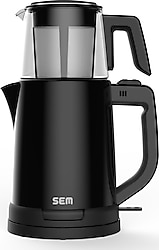 Sem SD716 Armoni Cam Demlik 1800 W Siyah Çay Makinesi
