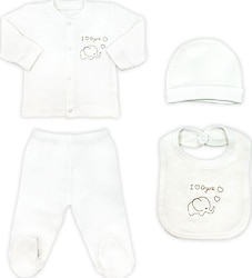 Sema Baby Organic 5 Parça Hastane Çıkışı Zıbın Seti