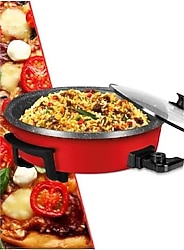 Sermelex Pizzeria Granit Kırmızı Elektrikli Pizza Makinesi