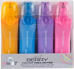 Serve Berry Pastel 4'lü Fosforlu Kalem Seti