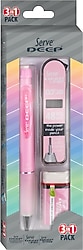 Serve Deep 3'lü Şeker Pembe 0.7 mm Okul Seti