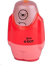 Serve E-Bot Kırmızı Silgili Kalemtıraş