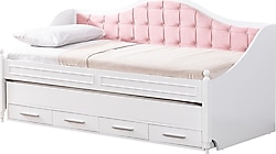 Setay Mobilya Eymen Pembe 90x200 cm Divan Çekmeceli Yavrulu Karyola