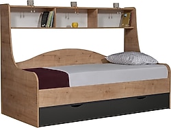 Setay Mobilya Hera Ceviz-Antrasit 90x200 cm Çekmeceli Karyola
